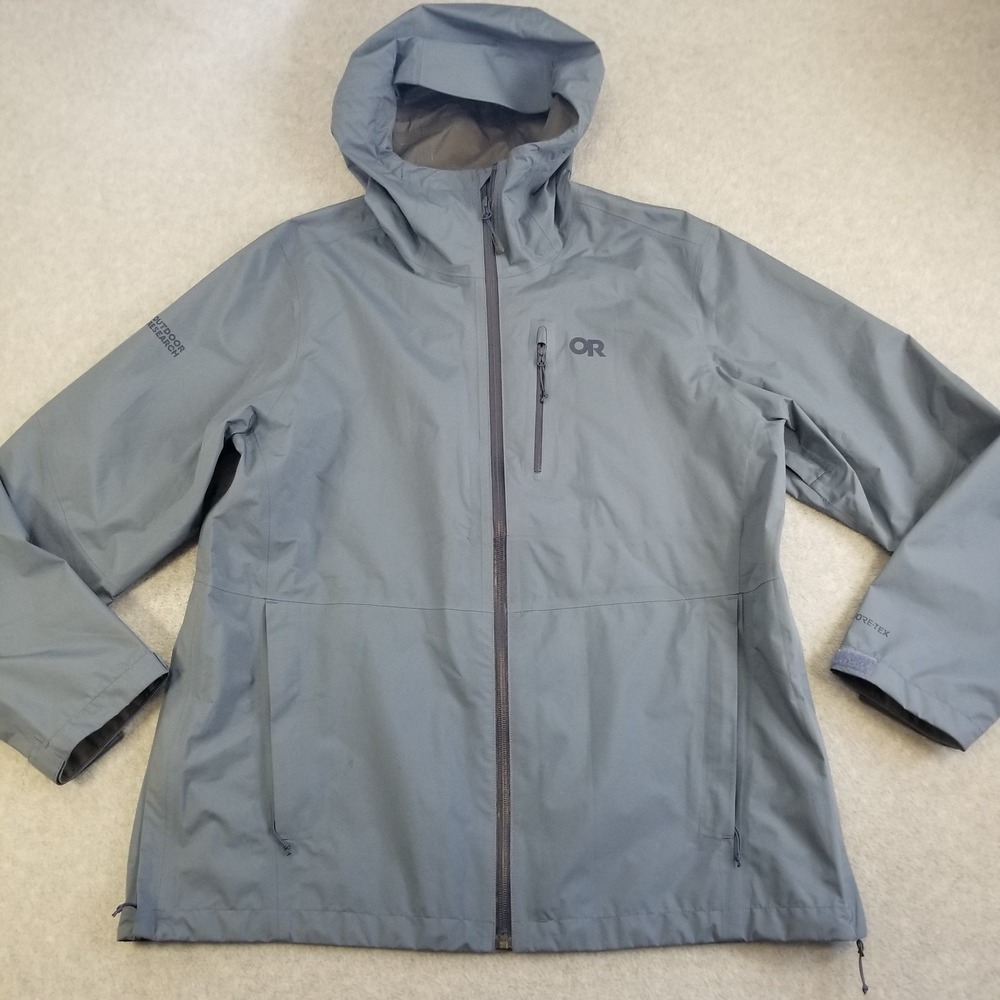 Outdoor Research Women's Aspire II Rain Jacket Plus Size 1X Gray GORE-TEX Waterp